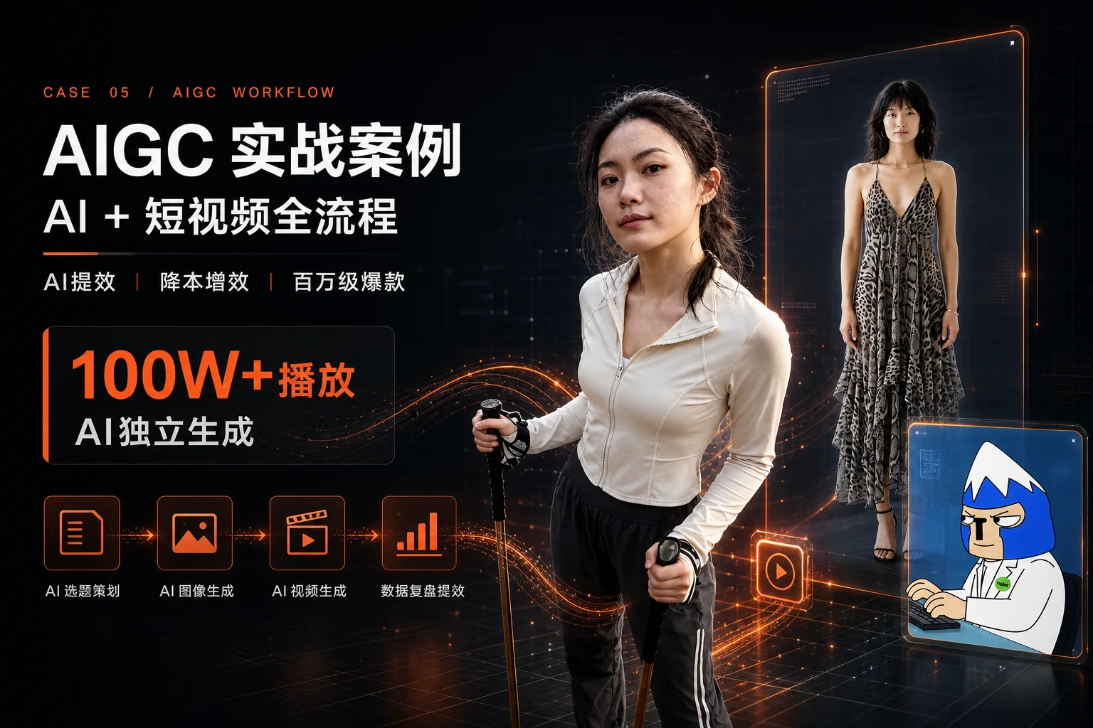 AIGC 实战案例与 AI 短视频全流程项目主视觉