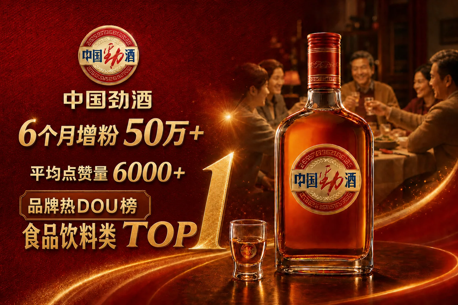 中国劲酒短视频账号增长项目主视觉
